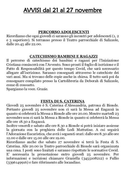 thumbnail of Avvisi 21 novembre