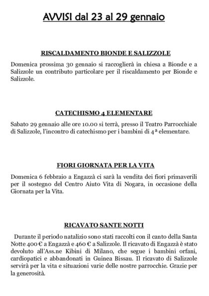 thumbnail of Avvisi 23 gennaio