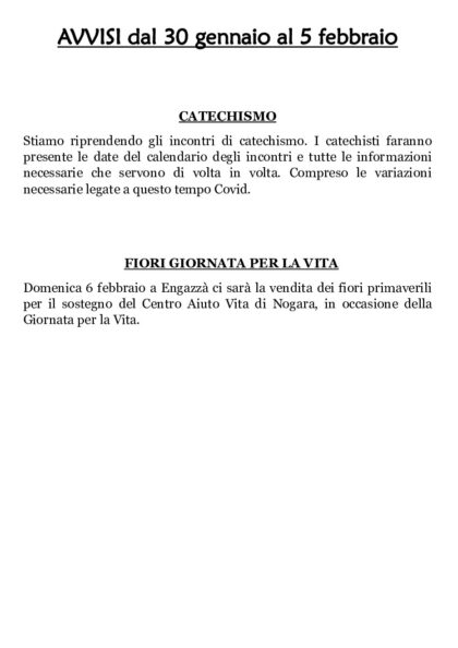 thumbnail of Avvisi 30 gennaio