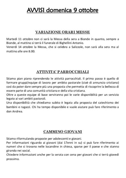 thumbnail of Avvisi 9 ottobre